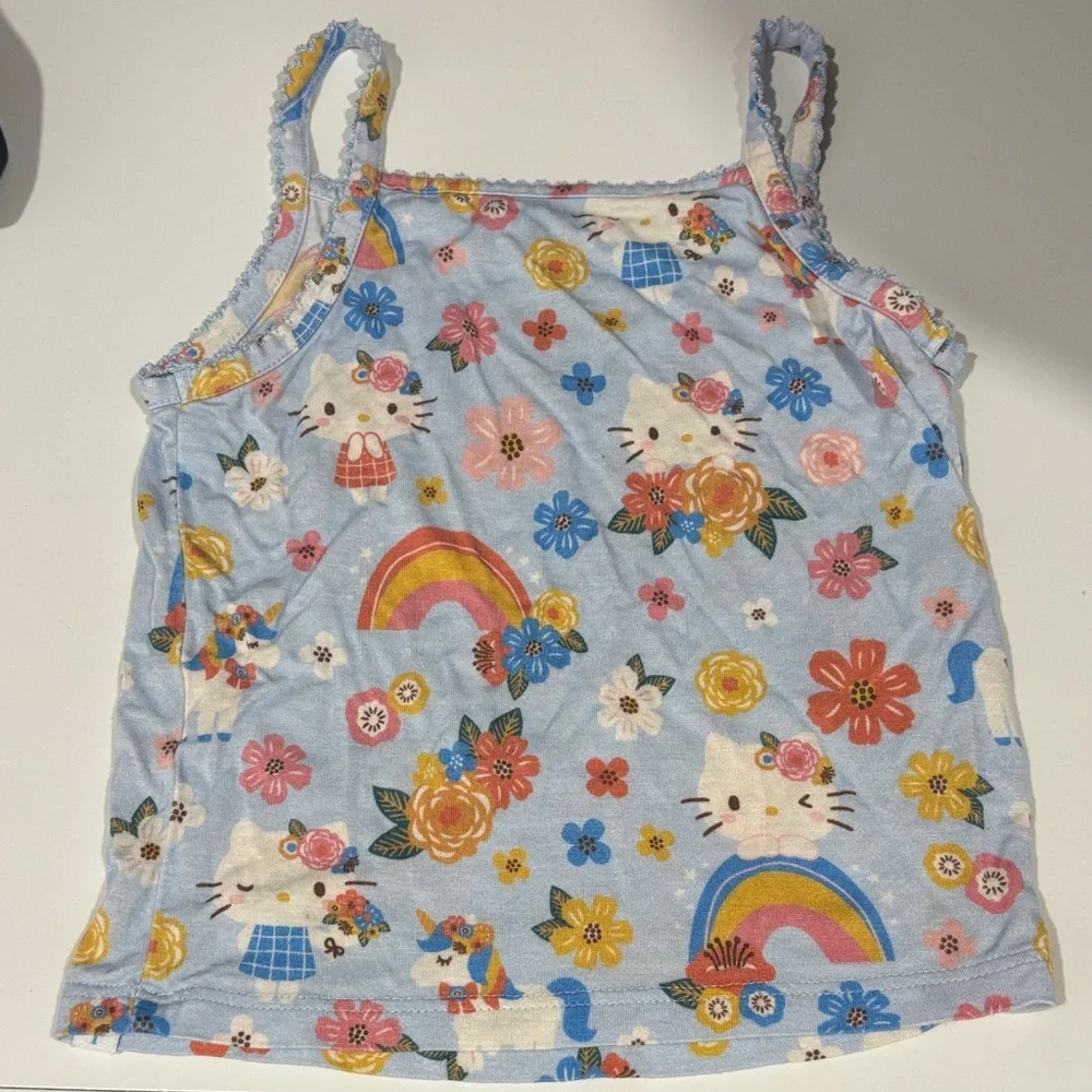 Hello Kitty x Posh Peanut Blue Floral & Rainbow Tank Camisole - Picture 3 of 3